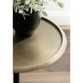 thumbnail image 4 of Kate and Laurel Sanzo Modern Pedestal Round Side Table, 15 x 15 x 24, Antique Brass and Black, Circle End Table with Metal Tabletop for Use as Indoor Plant Stand or Bedroom Nightstand, 4 of 9