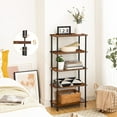 thumbnail image 6 of HOOBRO End Table 3-Layer Open Shelves Nightstand Bedroom Living Room Brown BF48BZ01US, 6 of 7