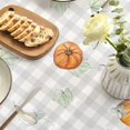 thumbnail image 2 of Fall Tablecloth 60x60 Inch Round, Thanksgiving Autumn Harvest Watercolor Pumpkins Blue Buffalo Plaid Table Cover for Party Picnic Dinner Decor, 2 of 6