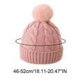thumbnail image 2 of Winter Beanie Hat, Boys Girls Warm Fleece Lined Knitted Soft Ski Cuff Cap Beanie Hats with Pom Pom 0-4 Years under $10, 2 of 3