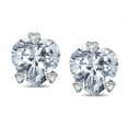 thumbnail image 2 of Tommaso Design� Heart Shape 6mm Genuine White Topaz Love Earrings Studs, 2 of 9