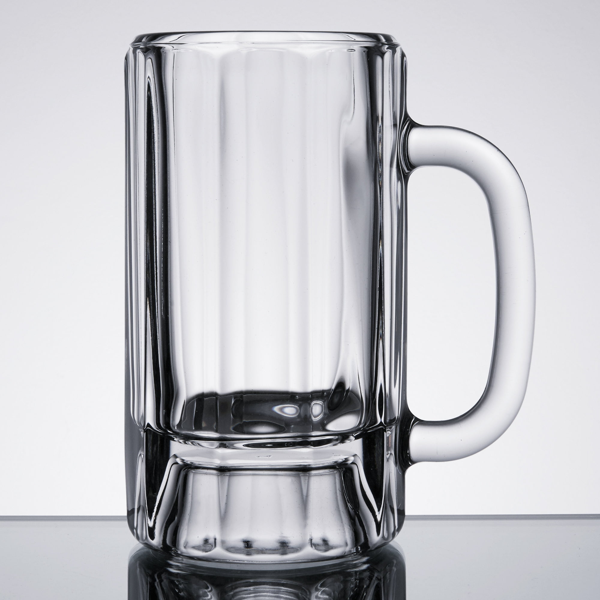 Paneled Beer Mug  BUY ONE OR BUY ALL Clear Glass Mugs 12 oz 