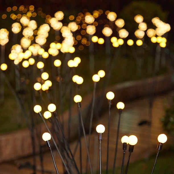 Lámpara de luciérnaga solar creativa No se requieren cables Decoración de patio de luz solar para exteriores Ndcxsfigh Para estrenar
