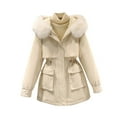 thumbnail image 2 of LSLJS Women's Medium Length Detachable One Coat Three Wear Windbreaker Work Attire Overcoming Cotton Jacket, 2 of 5
