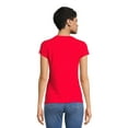 thumbnail image 3 of No Boundaries Scoop Neck Tee with Short Sleeves, 1 or 3-Pack, Women’s, 3 of 5