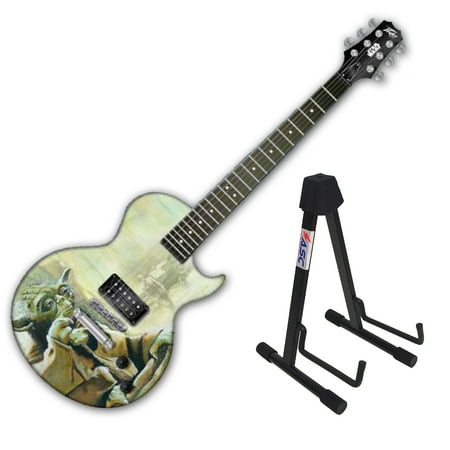 Peavey Star Wars Yoda Single Cutout Basswood Body Full Electric Guitar & Stand