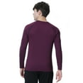 thumbnail image 4 of TOPTIE Men's Long Sleeve Fitted Compression Shirt, Cool Dry Base Layer for Men-Maroon-S, 4 of 7