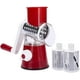 thumbnail image 1 of Rallador giratorio manual con 3 cuchillas de tambor de acero inoxidable, 1 of 3