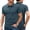 Blue-14, variant on Mens Shirts with Collar Casual Short Sleeve Shirts Flex Solid Color Tops