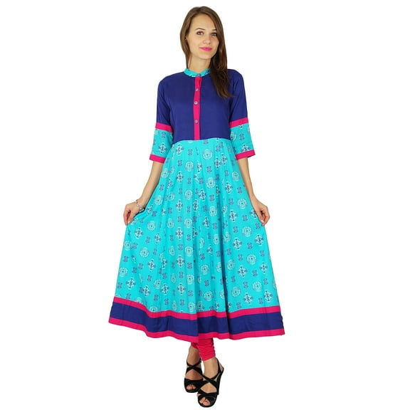 Phagun Indian Kurta Women Bollywood Designer Ethnic Kurti Cotton Tunic Dress