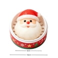 thumbnail image 2 of 3.94" Santa Bun Squishy Toy with Christmas Display Stand, Soft Holiday Fidget Figure for Desk Decor & Party Favors, 2 of 5