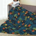 thumbnail image 6 of Rateoe Hawaiian Style Print Fuzzy Fleece Throw Blanket Extra Large,Super Soft,Fluffy and Warm Blankets for Couch,Bed,All Season Use (60"x50"), 6 of 8