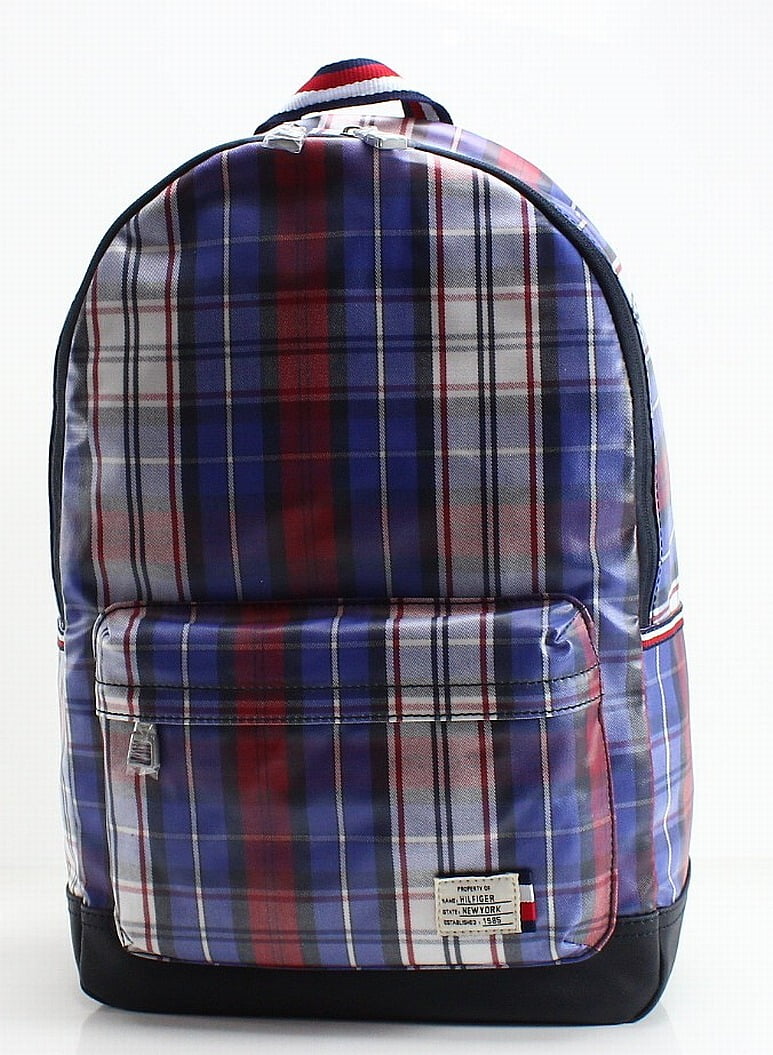 tommy hilfiger plaid backpack