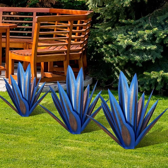 Sculpture en Métal Multicolore Tequila Cactus pour Jardin
