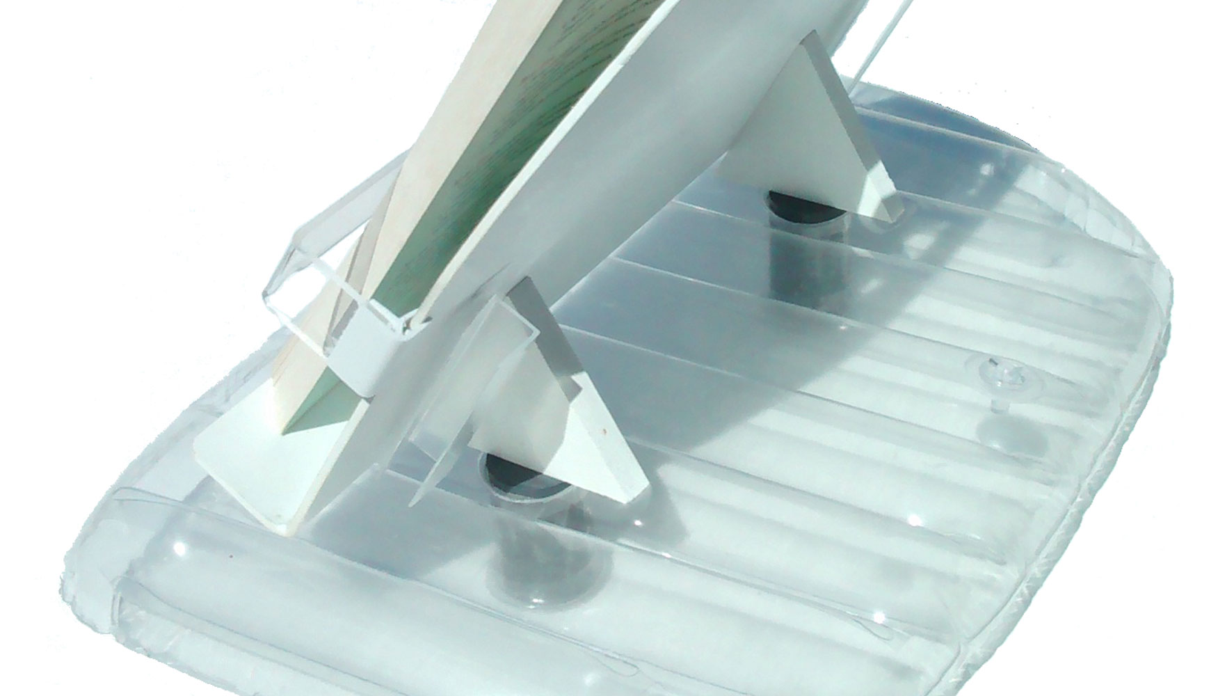 AquaReader Floating Book and Tablet Caddy with Retainers, Clear