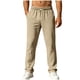 thumbnail image 2 of Ceisia Gift Men's All-Season Casual Pants - Solid Color Drawstring Pocket Fashionable Straight Leg Elastic Waist Pants, 2 of 9