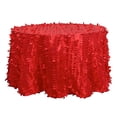 thumbnail image 2 of BalsaCircle 120" Red Leaf Petals Taffeta Round Tablecloth Reception Catering Decorations, 2 of 8