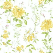 Waverly Inspirations Cotton 44" Floral Yellow Grass Color Sewing Fabric by the Yard