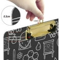 thumbnail image 4 of FMSHPON Bee Honey Flowers Clipboard Hardboard Wood Nursing Clip Board and Pull for Standard A4 Letter 13x9 inches, 4 of 8