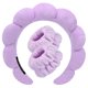 thumbnail image 1 of Diademas de spa para lavar la cara, juego de muñequeras de esponja, maquillaje, cuidado de la piel, diadema, toallas de muñeca, toalla de rizo suave, diadema para mujeres, gorros hinchados, antidesliz, 1 of 5