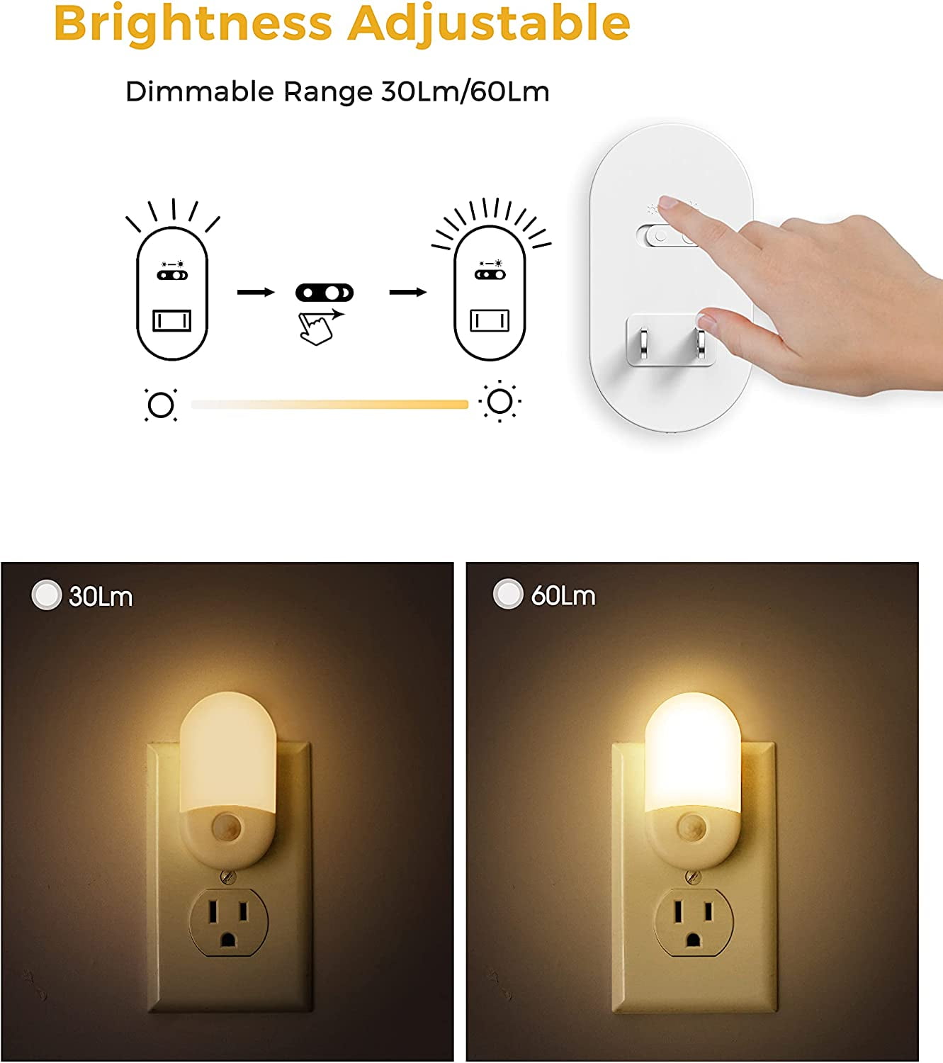 Plug in night light store the range