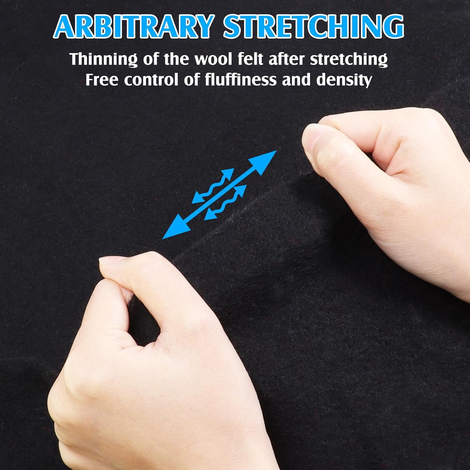 39"W Pure Wool Felt Sheets, Pre Felted Wool Fabric, Softness Durable for Craft Felting Supplies Sewing Costumes & Apparel Projects Auxiliary Materials Black