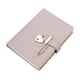 thumbnail image 3 of Diario Uxcell B6 con cerradura y llave, cuaderno de cuero para journaling lindo, diario con cerradura, gris, 3 of 7