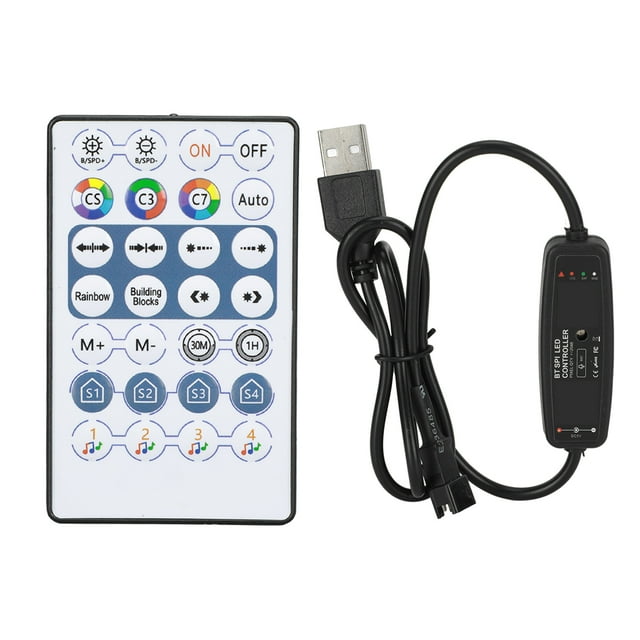 Octpeak RGB A Mené le Contrôleur de Lumières de Bande, Contrôleur Wifi Mené, Contrôleur Sans Fil de Lumières de Bande de RGB Mené avec le Mode de Musique de Rêve d'Usb de Télécommande pour des Bandes de Lumière 5V
