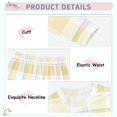 thumbnail image 4 of Yellow Blue Pattern Cotton Pajamas 2 Piece Set Sleepwear Soft and Comfortable Homewear Nightwear, 4 of 7