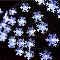 thumbnail image 1 of RV Led copo de nieve luces solares guirnalda Navidad lámpara decorativa copo de nieve estrella luz pequeña lámpara colorida 12m 100 luces brillar  Electrónica, 1 of 5