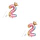 thumbnail image 4 of Yuarrent Número de 32 pulgadas Globos de papel de aluminio Gradiente Dígito Globo Niño Adulto Cumpleaños Boda Decoración Suministros para Type5 NO5, 4 of 6