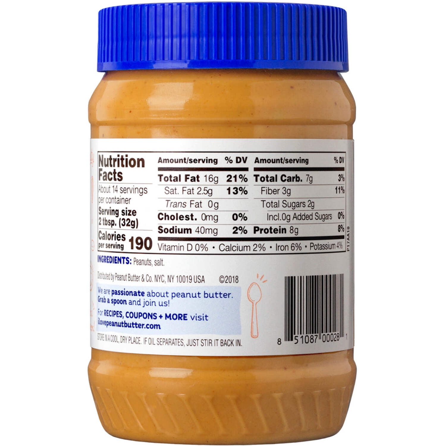 Peanut Butter & Co, Old Fashioned Crunchy, Peanut Butter Spread, 16 oz, 6 Pack