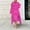 Hot Pink, variant on CHWGFWL Autumn and Winter Dress Jacket Two Piece Loose Belt Long Cardigan Suit(Red,L)