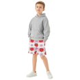 thumbnail image 6 of Strawberry Flower Pattern Athletic Shorts Breathable with Comfort Fit Drawstring Casual Sweatshorts X-Large, 6 of 9