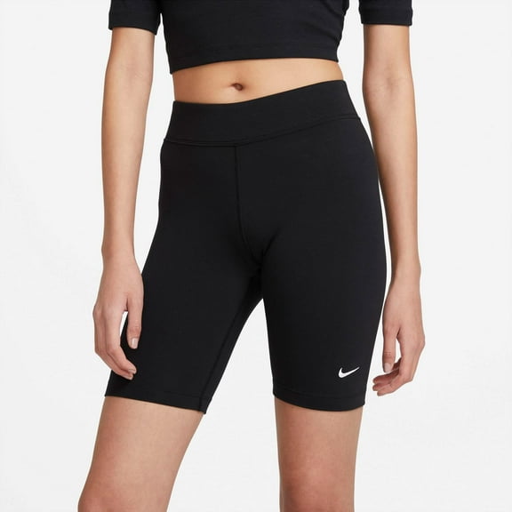 Nike Womens Sportswear Essential High Waist Bike Shorts Black XS