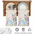 thumbnail image 5 of Easter Bunny Kitchen Towels Set of 3, Blue Easter Eggs Spring Floral Linen Absorbent Dish Towels for Kitchen, Microfiber Hand Towel, Quick Drying Tea Towel for Cleaning Decorative Dishcloths, 5 of 7
