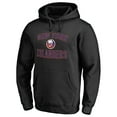 thumbnail image 2 of Men's Black New York Islanders Victory Arch Fitted Pullover Hoodie, 2 of 3