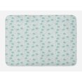 thumbnail image 1 of Elephant Bath Mat, Lovely Baby Animal Characters with Long Ears and Daisy Blossoms Sweet Kids, Non-Slip Plush Mat Bathroom Kitchen Laundry Room Decor, 29.5 X 17.5 Inches, Mint Green White, Ambesonne, 1 of 2