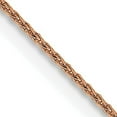 thumbnail image 2 of Solid 14K Rose Gold 1.3mm Diamond-cut Spiga with Spring Ring Lock Chain - 18", 2 of 8