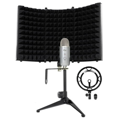 Blue Yeti Studio USB Recording Podcast Podcasting Microphone + Isolation Shield