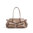 thumbnail image 3 of Cowhide Leather Women Multi Pocket Shoulder Bag, Work Tote Bag, Smooth Texture, Large Capacity, 3 of 5