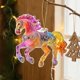 thumbnail image 5 of Uuiauoio Acrylic Christmas Ornaments, Horse Christmas Ornament, 2D Flat Hanging Decor with Festive Patterns, Lightweight Tree and Car Decorations, Holiday Gift Collection for Seasonal Displays, 5 of 6