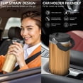 thumbnail image 5 of 30oz Tumbler with Handle, Insulated Stainless Steel Cup with Flip Straw Lid, Leak-Proof & Cup Holder Friendly for Travel and Sports ,Wood Print, 5 of 6