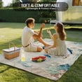 thumbnail image 4 of Teal Anchors Coastal Outdoor Rug for Patio/Deck/Porch, Non-Slip Large Area Rug 5 x 7 Ft, Vintage Summer Beach Nautical Indoor Outdoor Rugs Washable Area Rugs, Reversible Camping Rug Carpet Runner, 4 of 8
