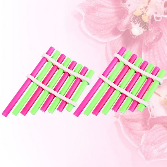 Minkissy 2-Piece Kids Mouth Harp and Pan Flute Set Colorful Plastic Musical Instruments for Children