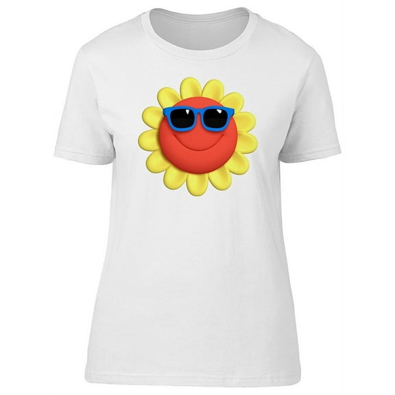 Cute & Cool Happy Sunflower T-Shirt Women -Image by Shutterstock, Female Large