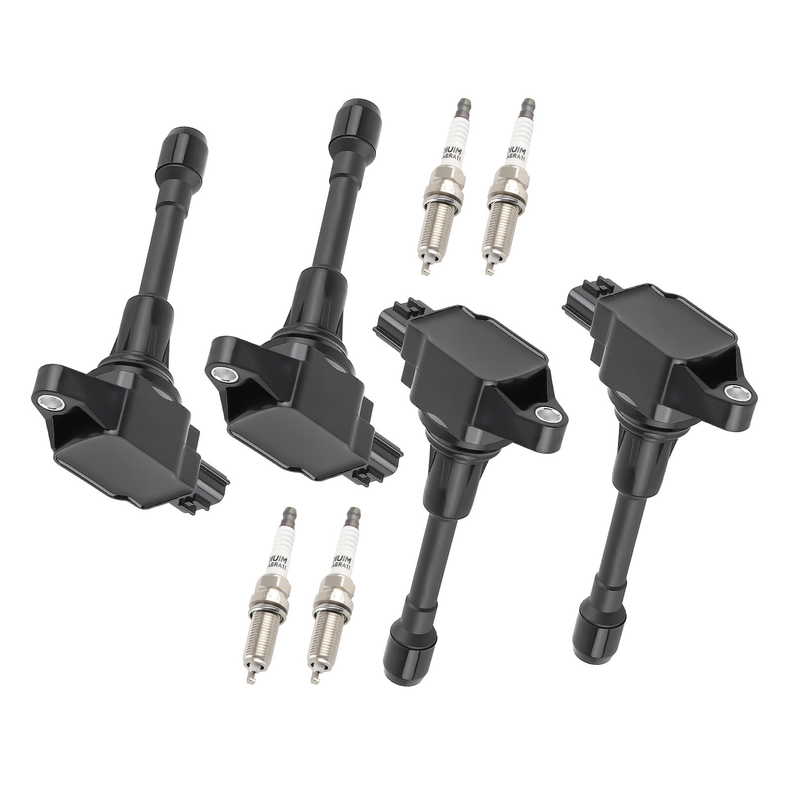 4 Ignition Coils + Spark Plugs For Nissan Altima Cube March NP300 Rogue UF-549