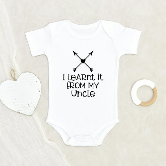 Newbabywishes - I've Learnt It By My Uncle Baby Clothes for Boys and Girls - Uncle Baby Clothing