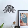 thumbnail image 5 of "Boho Wall Art Decor – Black Mandala Metal Wall Hanging, Lotus Flower Design for Bedroom, Living Room, Office & Meditation Space | Zen Home Aesthetic, 5 of 15