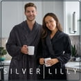 thumbnail image 2 of Womens Robe Shawl Collar Bathrobe (XX Large/XXX Large, Jet Black), 2 of 4